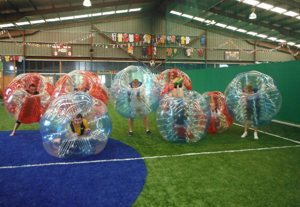 Four vs Four 60-Minute Zorb Soccer Game incl. Court Hire, Bubble Suits & Referee