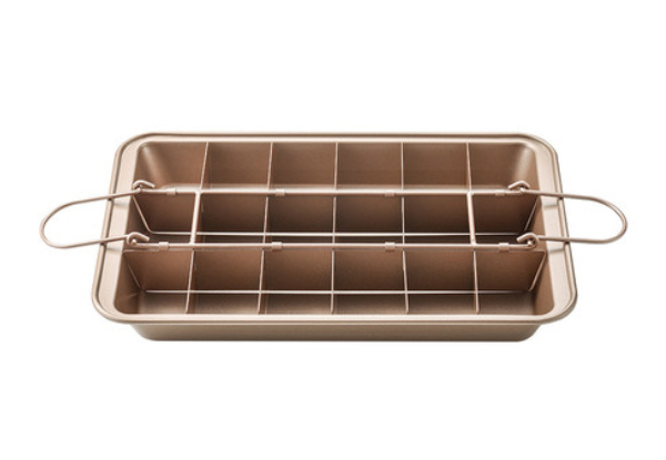 Brownie Pan with Non-Stick Dividers & Brownie Cutters
