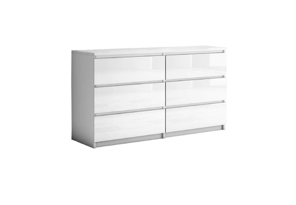 Monaco Six-Drawer Chest - Available in Two Colours