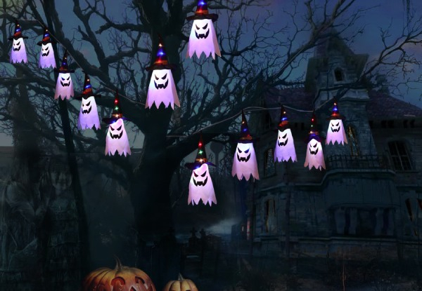 Five-Piece Halloween Ghost LED Lights