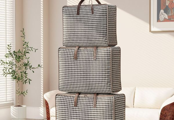 Houndstooth Pattern Storage Bag - Five Options Available