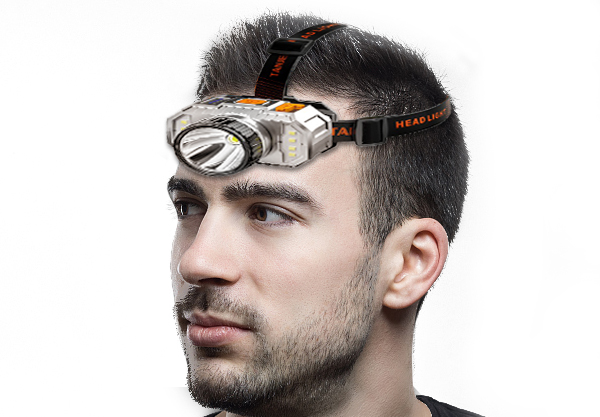 LED Headlamp Strong Light Super-Bright Head-Mounted Outdoor Long-Range Rechargeable Flashlight