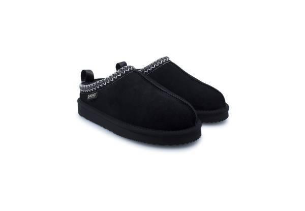 Ugg Roughland Water-Resistant Tassie Suede Sheepskin Moccasin Slippers -  Available in Two Colours & Six Sizes