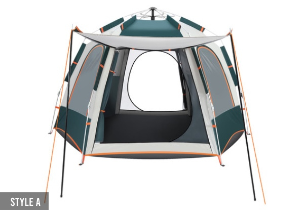 Five-Person Instant Pop-Up Camping Tent - Two Styles Available