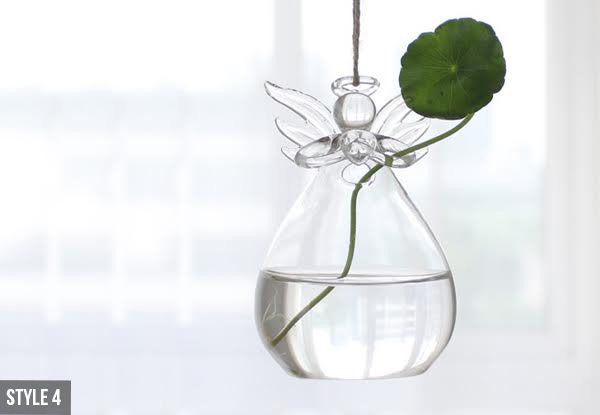 Hanging Glass Water Plant Pot - Five Styles Available