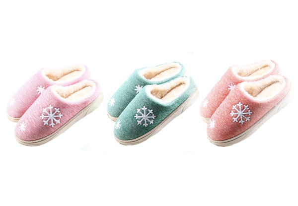 Cosy Snowflake Slippers - Three Colours & Three Sizes Available with Free Delivery