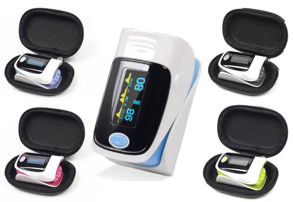 Digital Fingertip Pulse Oximeter - Five Colours Available