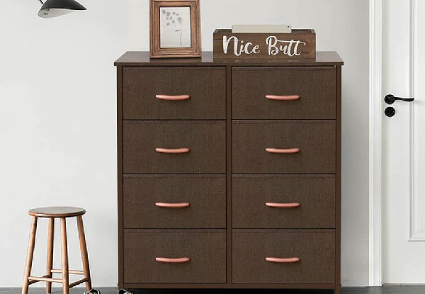 Eight-Drawer Chest Dresser Tallboy - Two Colours Available