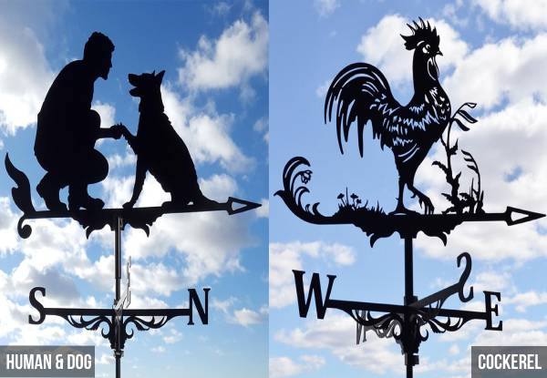 Wrought Iron Roof Wind Vane - Five Designs Available