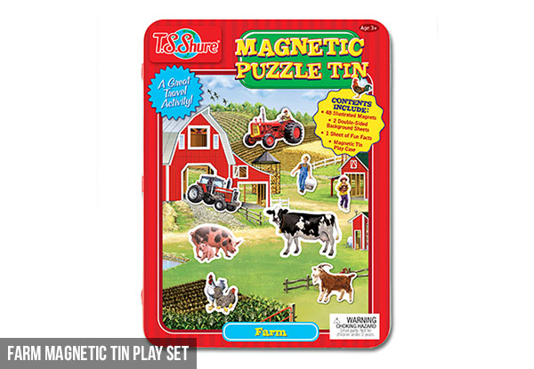 Children's Magnetic Tin Sets - Eight Options Available