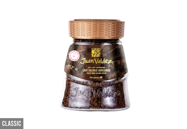 Juan Valdez Premium Freeze Dried Coffee 95g - Available in Six Flavours