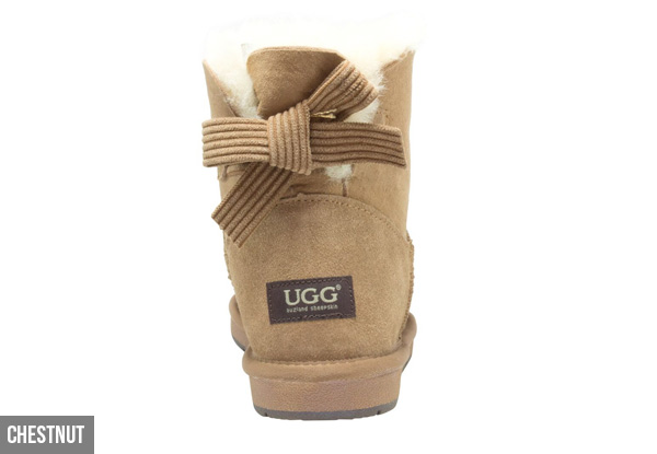 Comfort Me Women's 'Stella' Australian Made Memory Foam Mini Ribbon UGG Boots - Three Colours Available