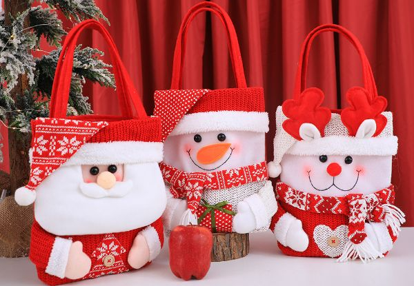 Christmas Themed Gift Tote Bags - Three Styles Available