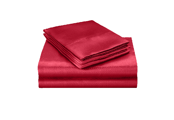 Dreamz Sheen Burgundy Single Duvet Cover Incl. Pillowcase