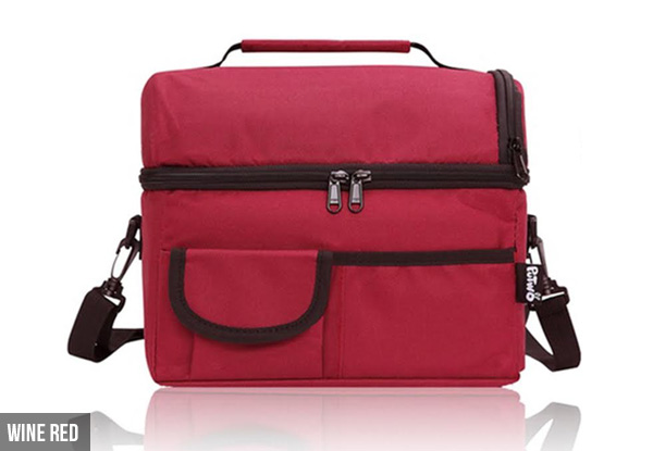 Large Insulated Lunch Tote with Adjustable Shoulder Strap - Six Colours Available with Free Delivery
