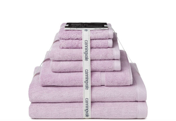 Canningvale Corduroy Rib Seven-Piece Towel Set - Six Colours Available incl. Nationwide Delivery