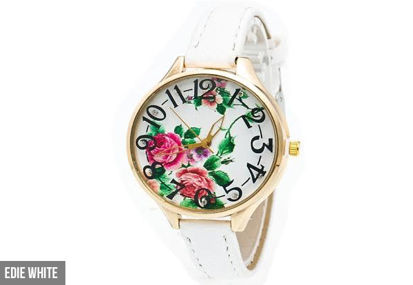 Floral Watch Range - Two Styles Available in Five Colours with Free Delivery
