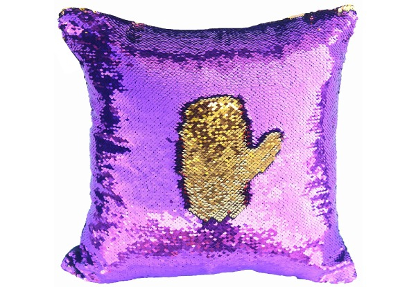 Four-Pack Dual Colour Mermaid Cushion Cover with Reversible Sequins