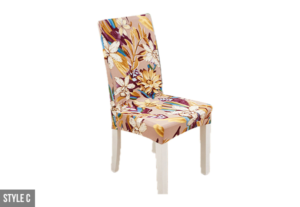 Two-Pack Plant Printed Chair Covers - Five Styles Available & Option for Four or Six-Pack