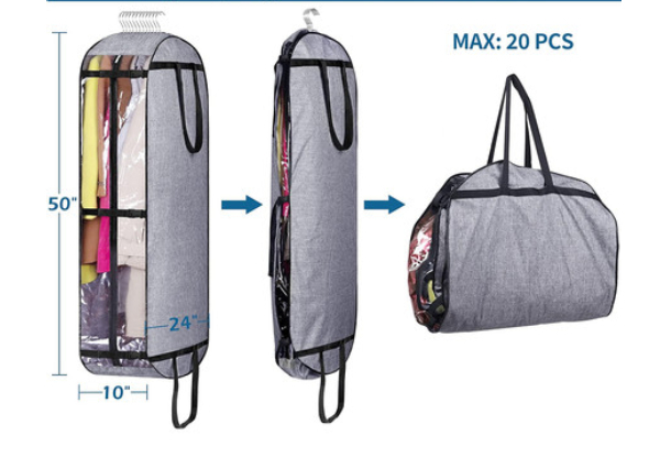 Foldable Travel Hanging Garment Bag - Two Colours Available