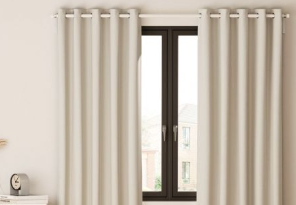 Two-Piece Blackout Window Curtain Eyelet - Available in Four Colours & Four Sizes