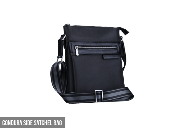 $59 for a Condura Men's Overnight Bag or $34 for a Condura Men's Side Satchel Bag