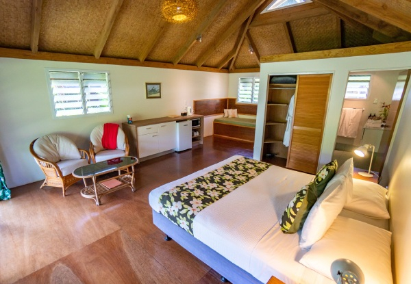 5-Night Rarotonga Stay in Tropical Polynesian Studio for Two People, incl. Daily Tropical Breakfast, Complimentary Use of Bicycles & Snorkelling Gear & Use of All Resort Facilities - Options for Luxury Safari Tent - Option up to for 7-Nights