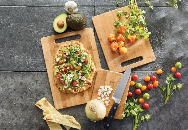 Wooden Cutting Chopping Board - Available in Three Sizes & Option for Three-Pack