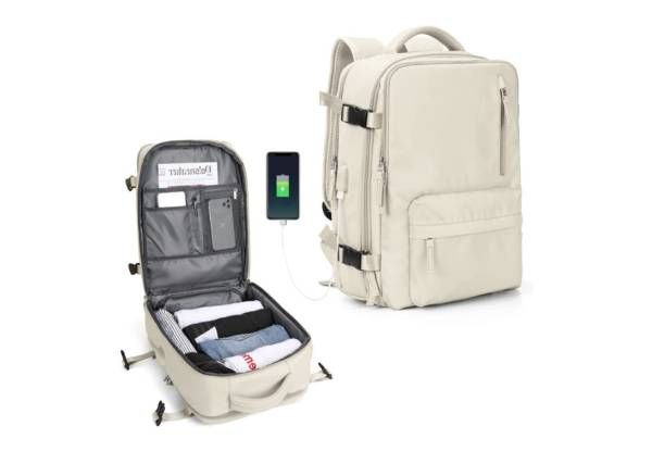 Water-Resistant Travel Backpack - Four Colours Available