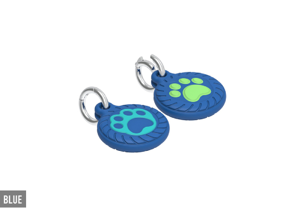 Two-Pack Paw Print Tracker Protectors Compatible with AirTag - Two Colours Available & Option for Four-Pack