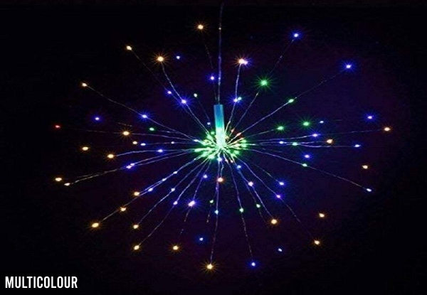 Solar String Starburst Fireworks Garden Light - Two Colours & Two Sizes Available