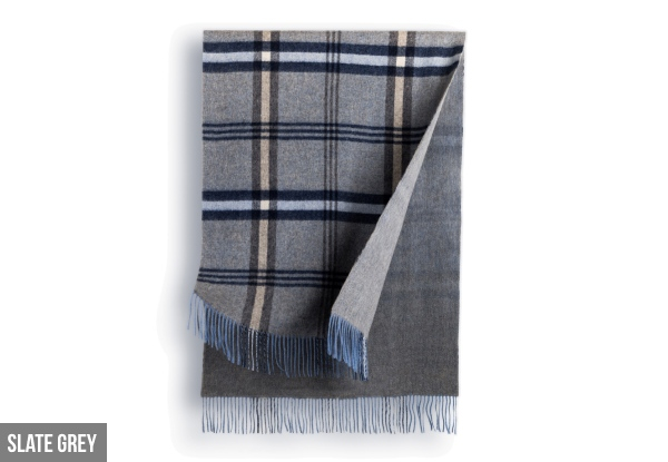 100% Australian Merino Wool Reversible Wrap - Four Colours Available