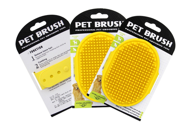 Three-Piece Pet Grooming Massage Brush - Available in Three Colours