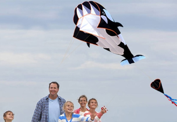 3D Whale Frameless Flying Kite - Three Colours Available