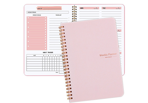A5 Weekly Goals Notebook - Two Colours Available