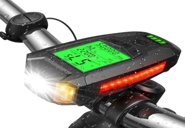 Three-in-One Water-Resistant Bicycle Headlight with Horn - Three Colours Available