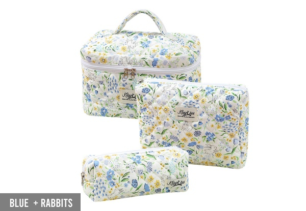 Three-Piece Women's Handheld Cosmetic Bag - Five Styles Available