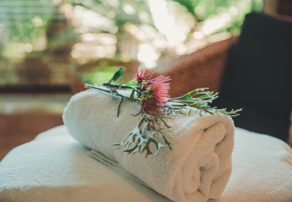 Luxurious Spa Massage Treatment for Two incl. a Glass of Wine Each & Platter Poolside - Options for Essential Facial, Manicure or Pedicure Spa Treatment