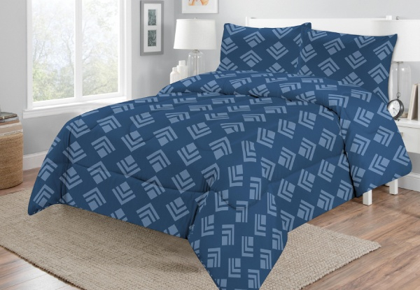 Three-Piece Comforter Set - Two Sizes, Three Colours & Option for Two Available