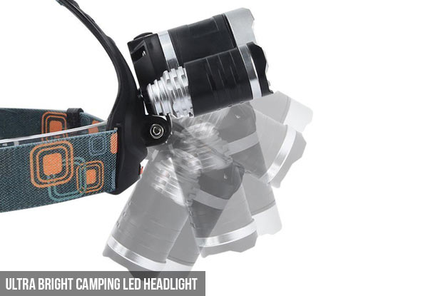 1600 Lumen Adjustable Focus Torch with USB Charger - Option for an Ultra Bright Camping LED Headlight or One of Each