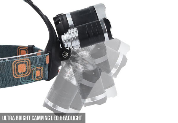 $19.90 for a 1600 Lumen Adjustable Focus Torch with USB Charger or $24.99 for an Ultra Bright Camping LED Headlight