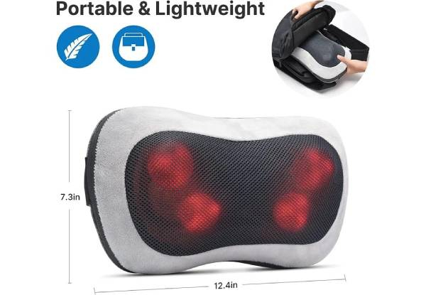 Renpho Heated Massage Pillow with Remote Control