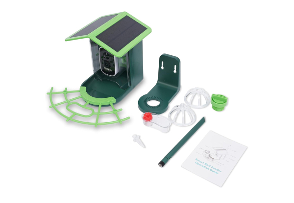 Solar-Powered AI Recognition Bird Feeder with 2K HD Camera