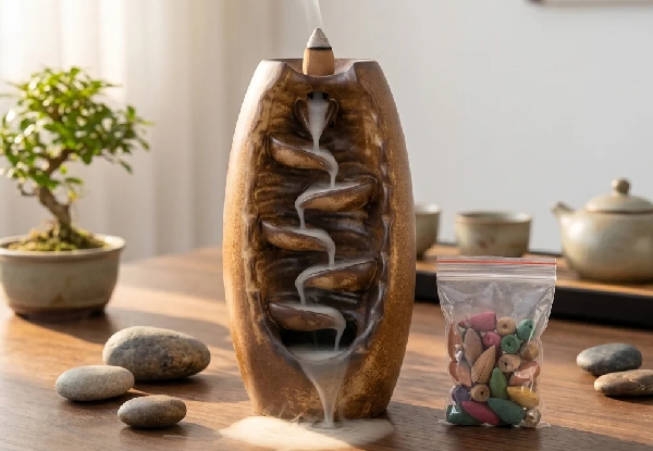 Ceramic Waterfall Backflow Incense Burner