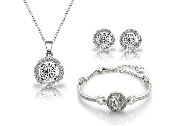 Three-Piece Faith Jewellery Set incl. Earrings, Necklace & Bracelet with Free Delivery