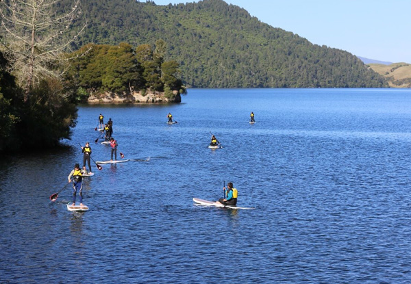 Rotorua Lakes Guided Paddle Board Adventure For Two People - Option for Four People