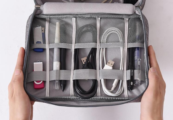 Charging Cable Travel Organiser Bag - Five Colours Available & Option for Two