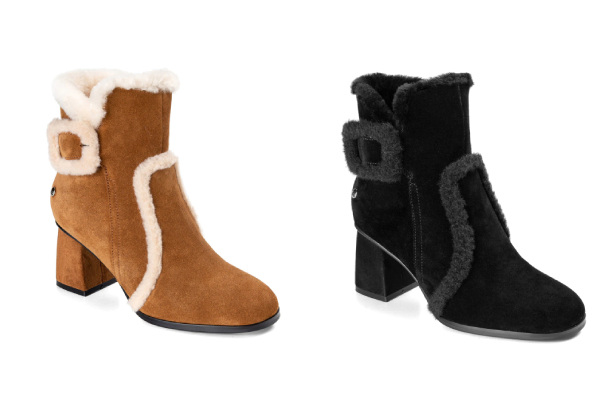 OZWEAR UGG Serena Mid Heal Boots - Two Colours & Six Sizes Available