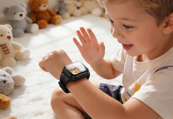 Nexus Kids Black Smart Watch 4G with GPS, Video Call, Parental Control & IPX7