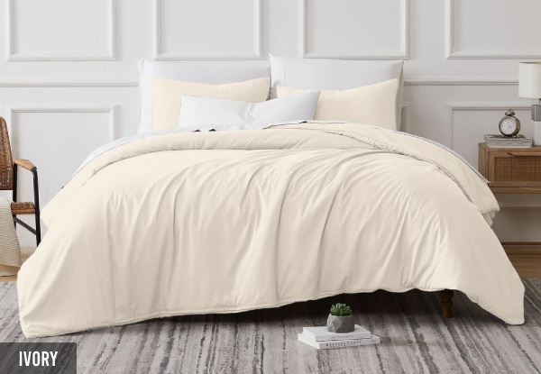 700TC Renee Taylor Tencel Lyocell Fibre & Cotton Quilt Cover Set - Available in Four Colours & Three Sizes